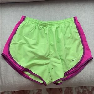 Green Nike shorts